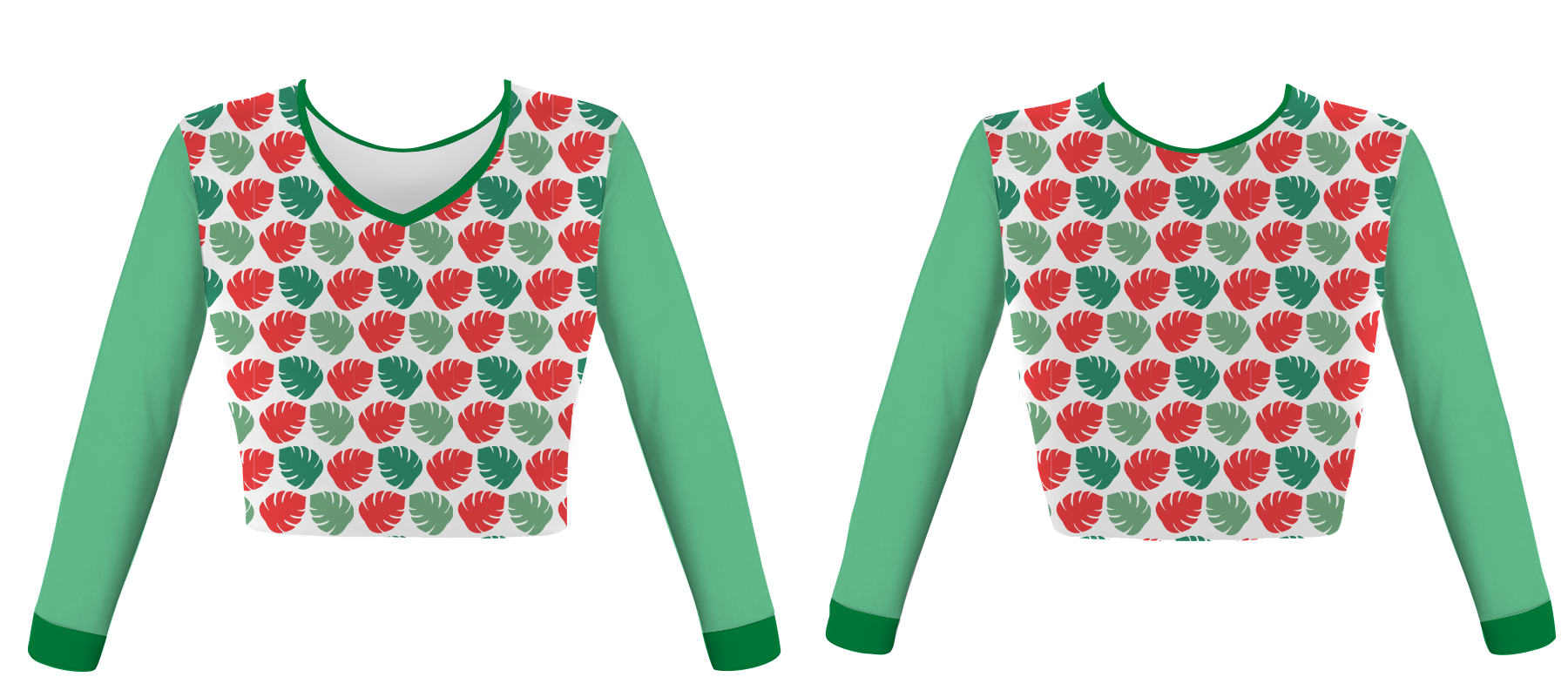 Custom leaves  nature adult youth unisex cheerleading long sleeve jersey - Jersey