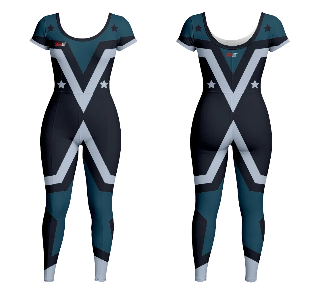 Custom women short  sleeve unitards dance uniform night star - Dance-bodysuits