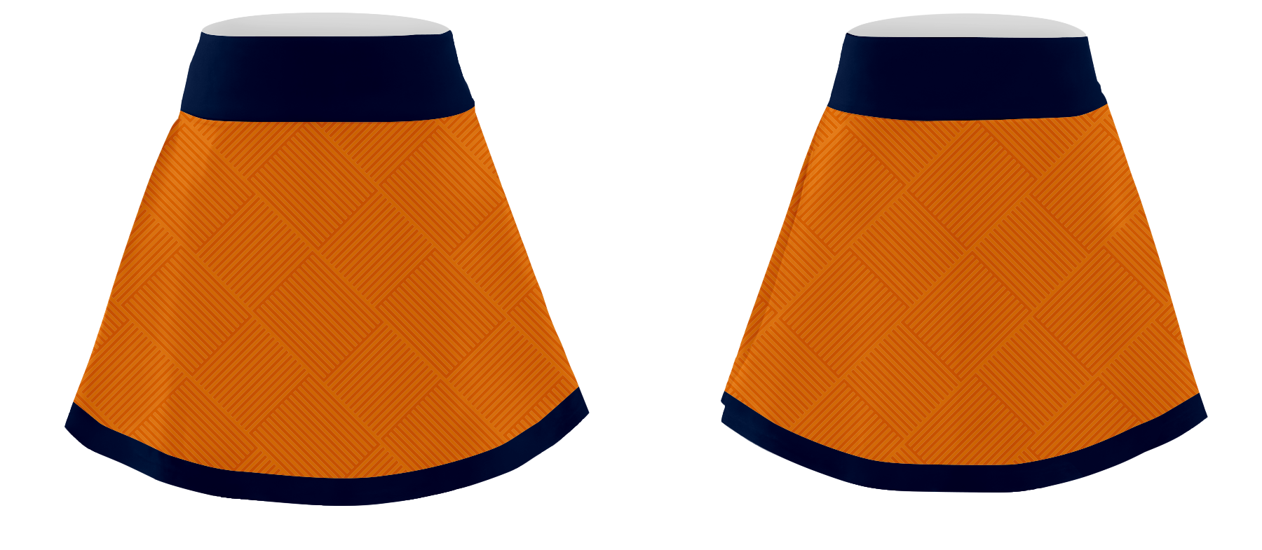 Custom standard skirt dance uniform orange wave - Dance-skirts