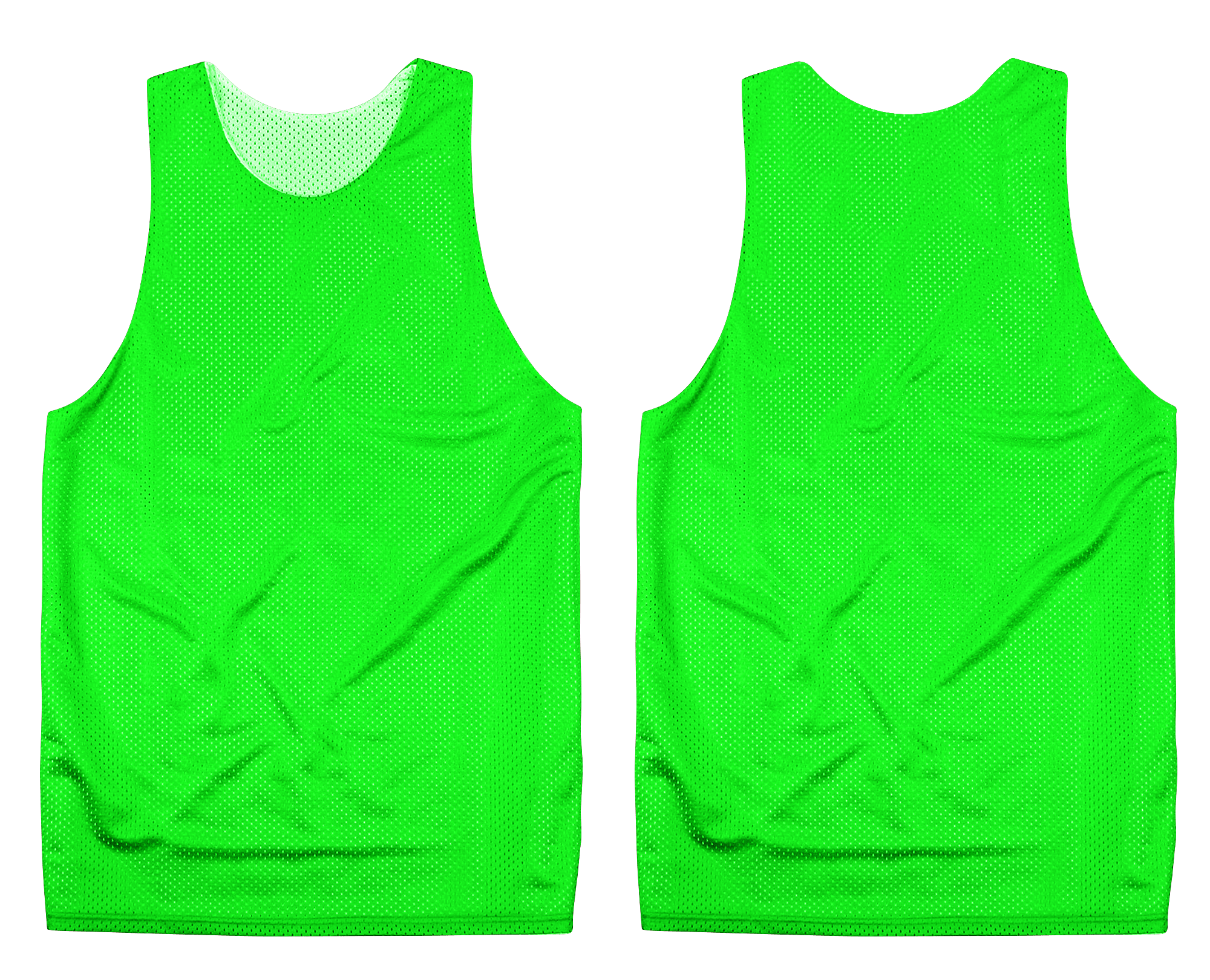 Custom fluorescent green adult youth unisex pinnies - Pinnies