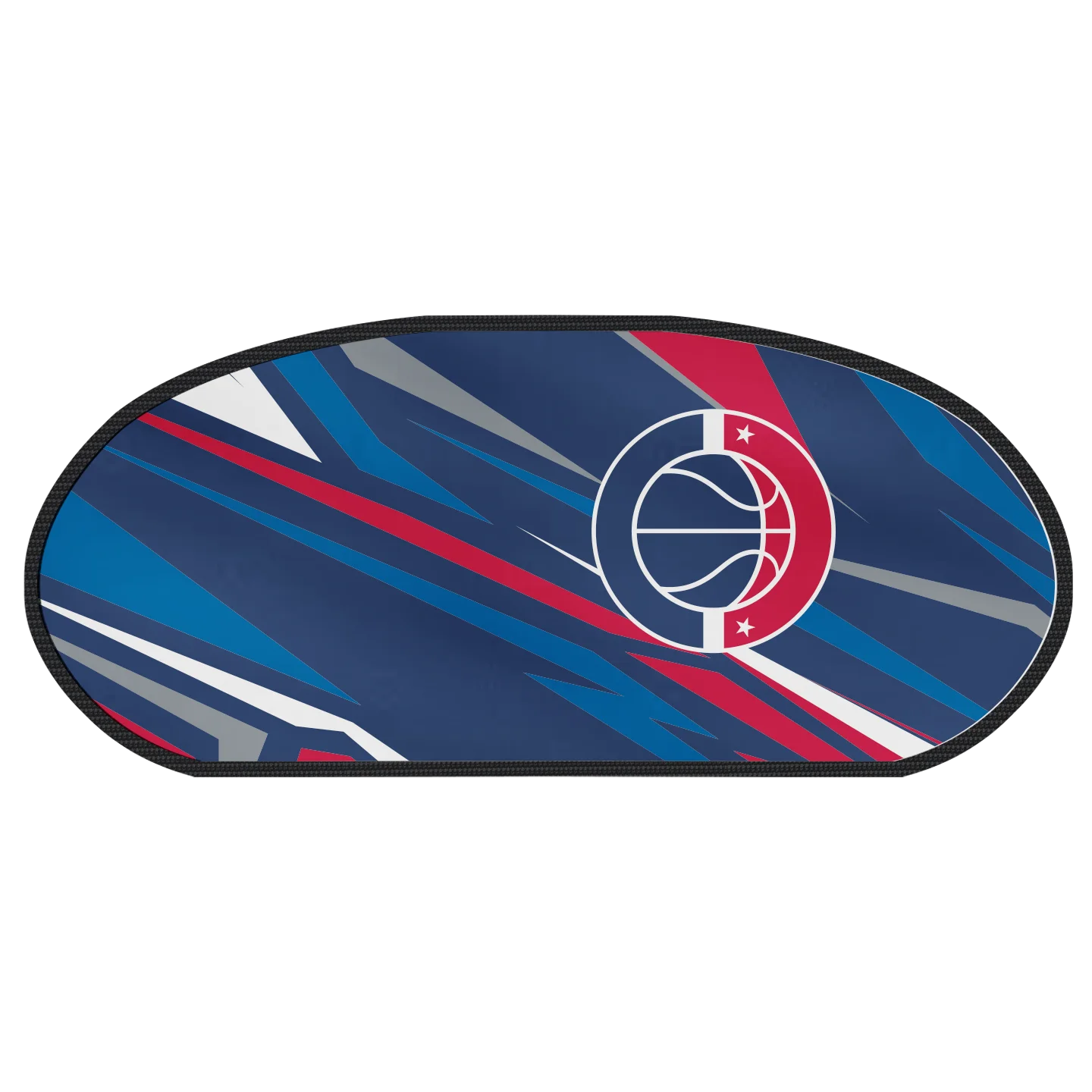 Custom popup banner oval basketball stripe - Popup-banners