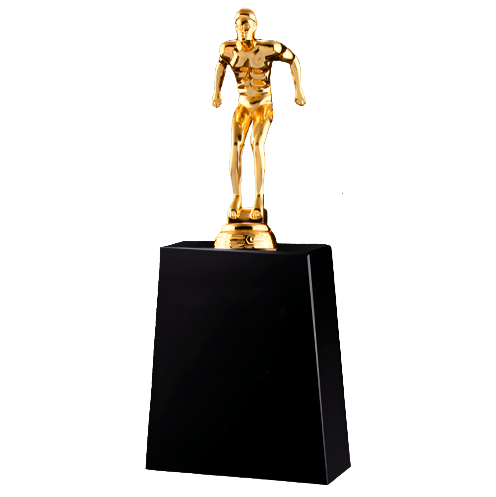 Golden man long jump trophies awards - Trophies-awards