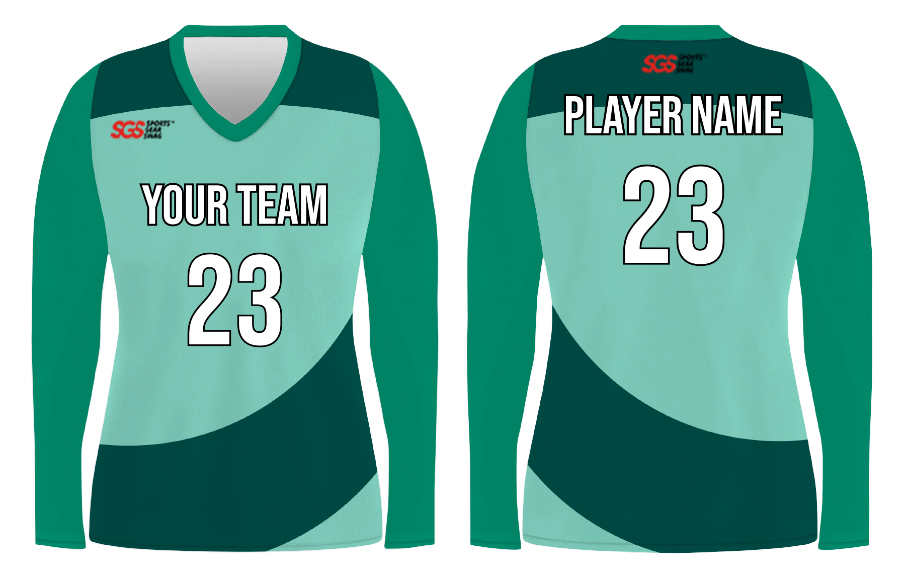 Custom prime  adult youth unisex volleyball long sleeve plain design jersey - Jersey