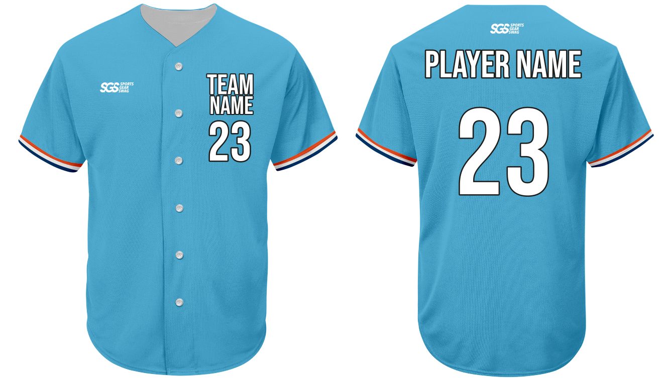 Custom sky soar adult youth unisex full buttons softball jersey - Jersey