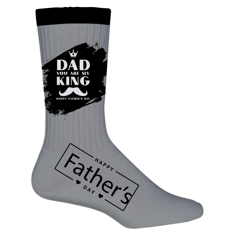 Custom fathers day adult youth unisex solid socks - Socks