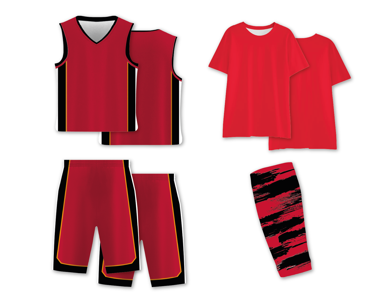 Custom stylish hot red adult youth unisex basketball jersey - reversible uniform - Jersey