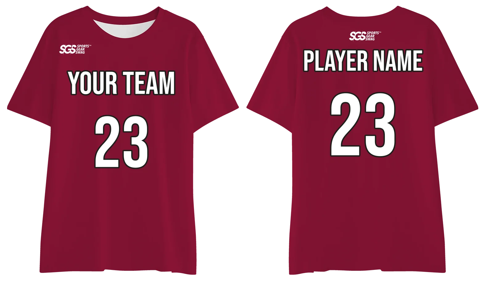 Custom maroon comfort adult youth unisex  t shirt - Jersey