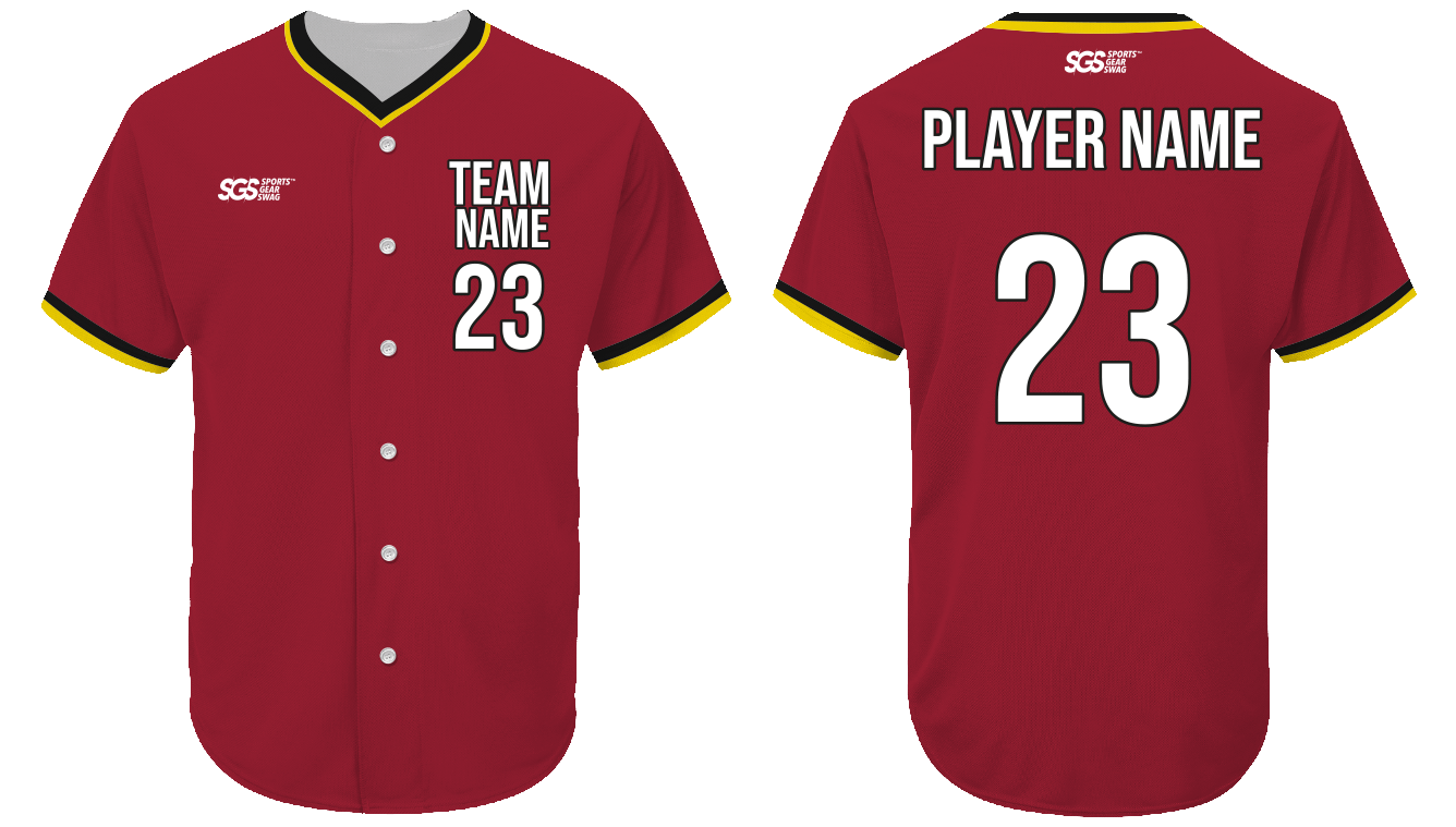 Custom full buttons  adult youth unisex softball jersey - Jersey