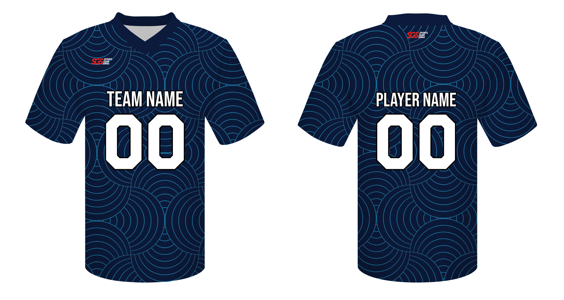 Custom rounded solids adult youth unisex football jersey - Jersey
