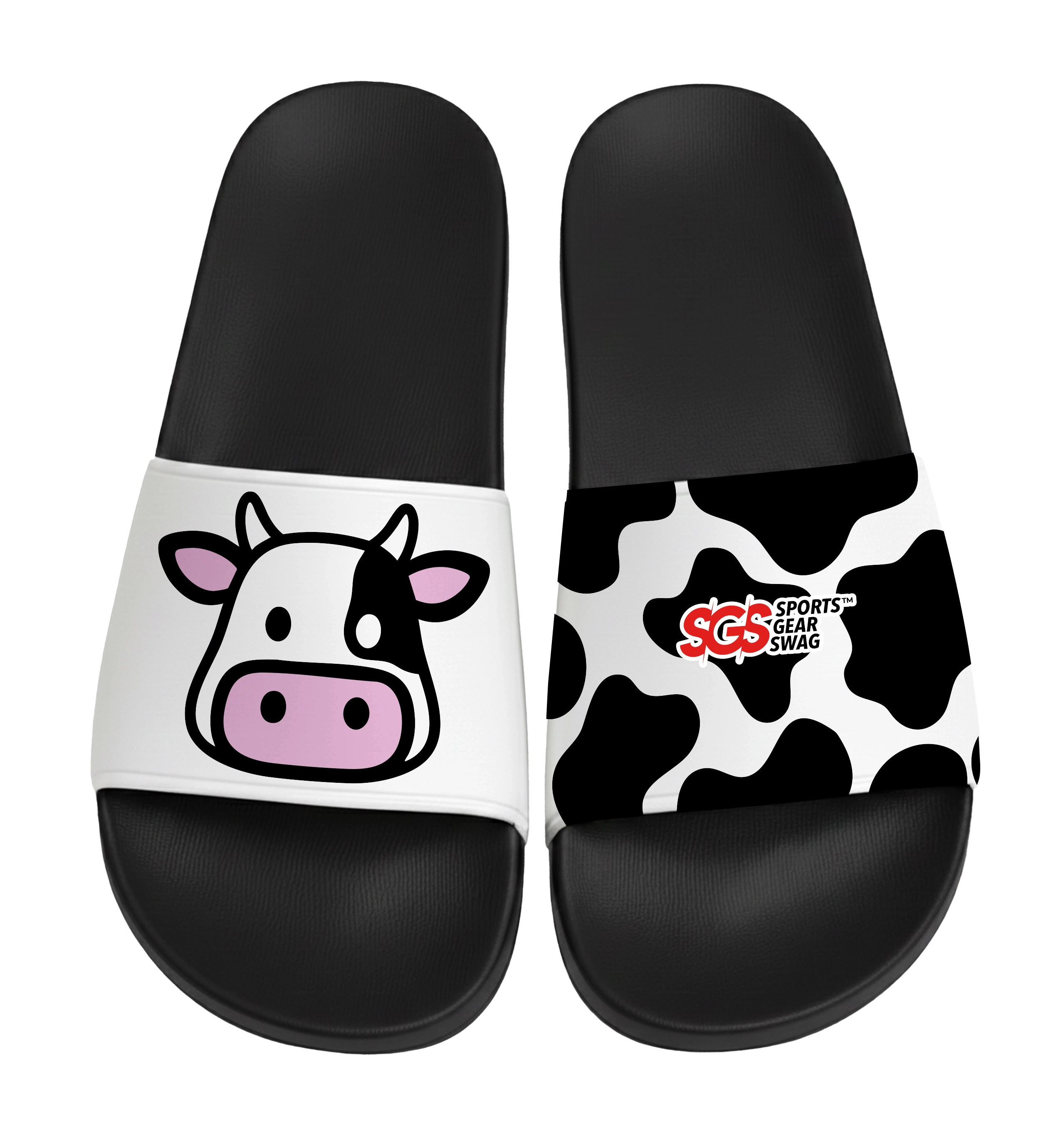 Custom slides black unisex spotted - Slides