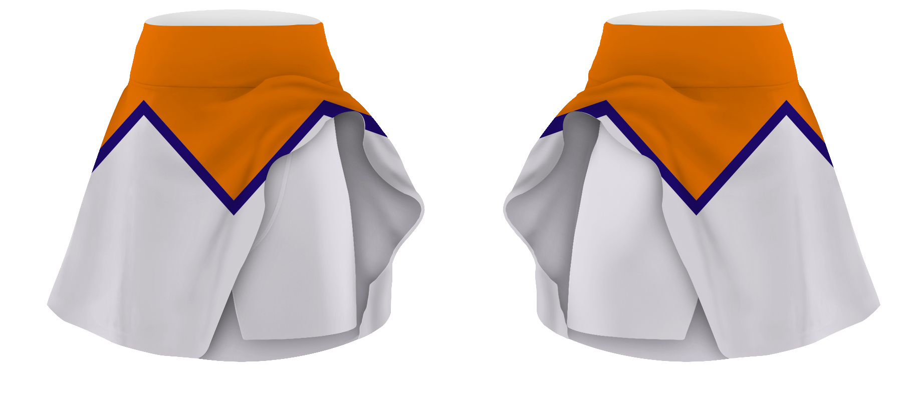 Custom  adult youth badminton skirt orange flash - Badminton-skirts