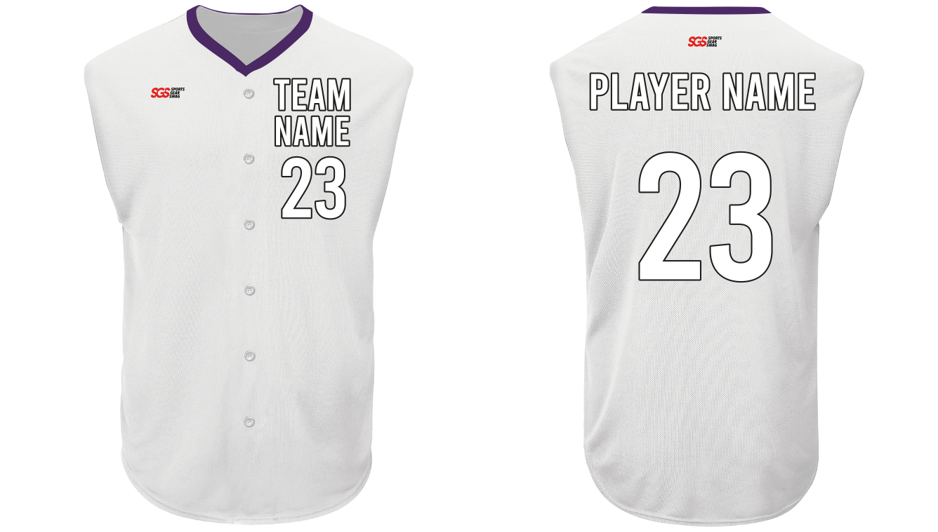 Custom  quality  adult youth unisex baseball sleeveless jerseys - Jersey