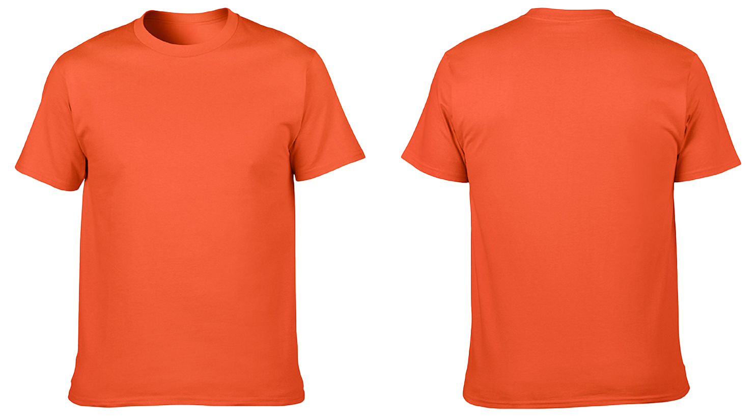 Custom cotton short sleeve shirts adult youth unisex vivid orange - Cotton-shirt