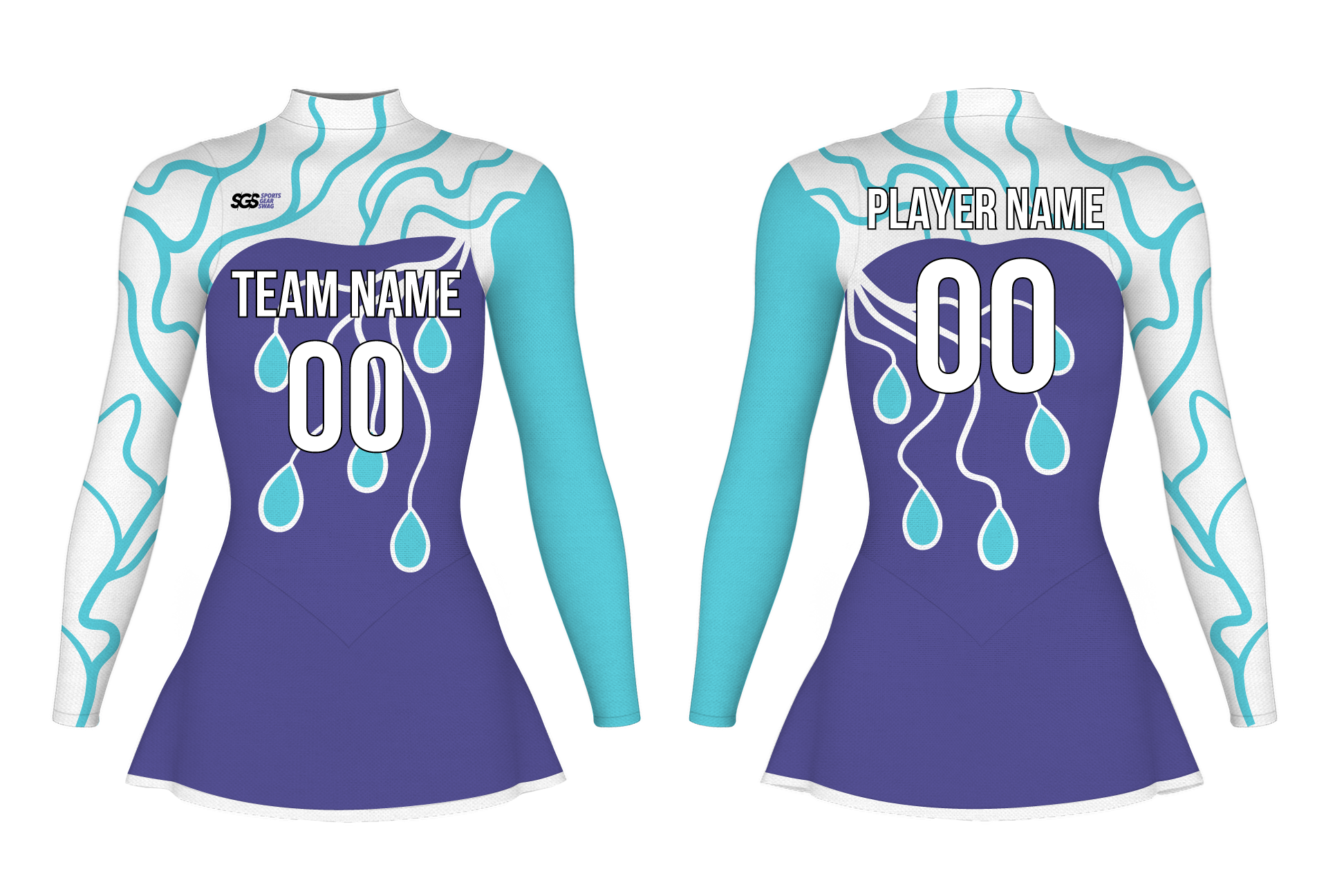 Custom figure skating long sleeve one piece uniform blackcurrant ice adult youth plain skirt - Figure-skating-one-piece-uniforms