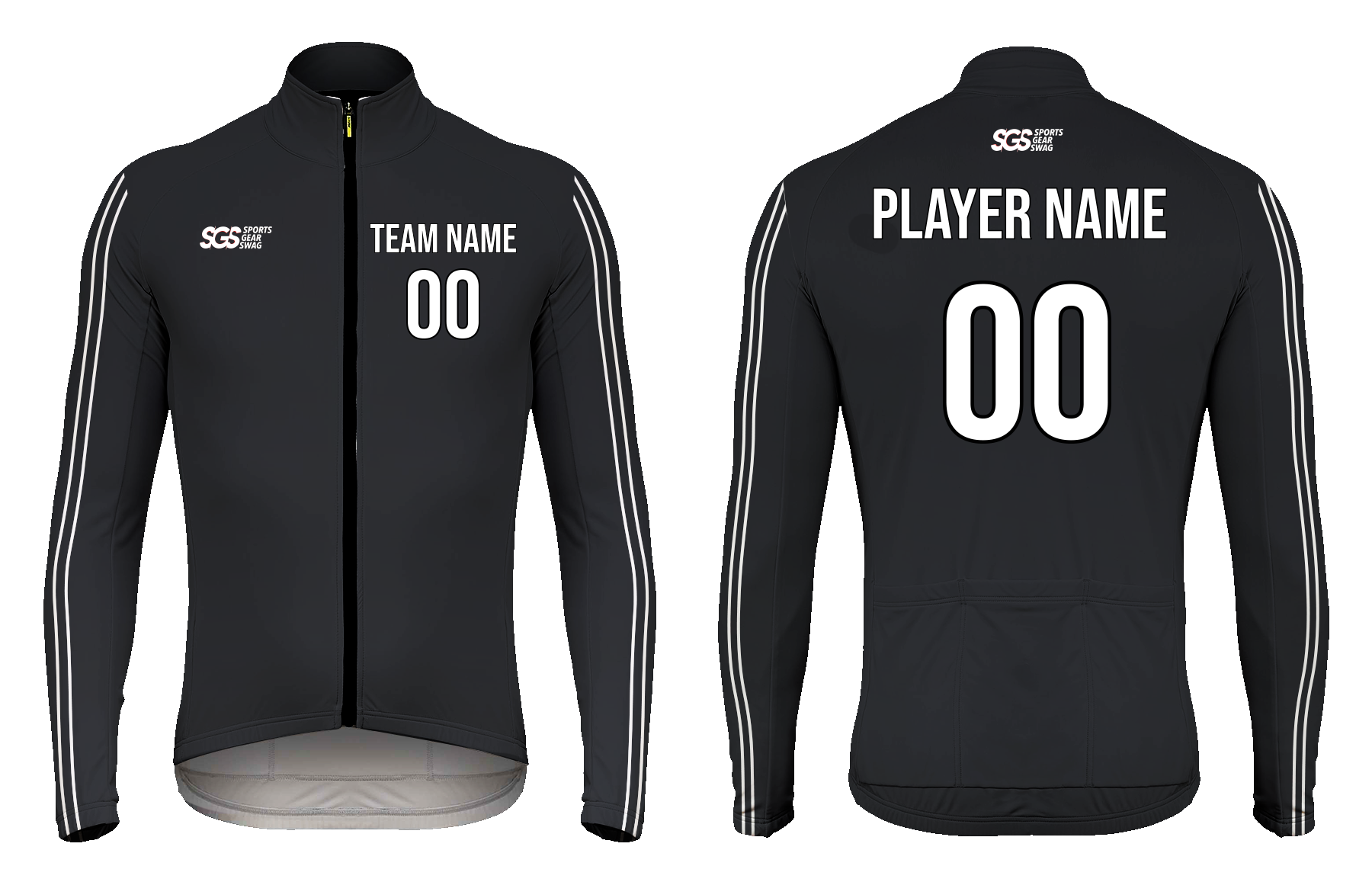 Custom strong adult youth unisex cycling long sleeve - Jersey