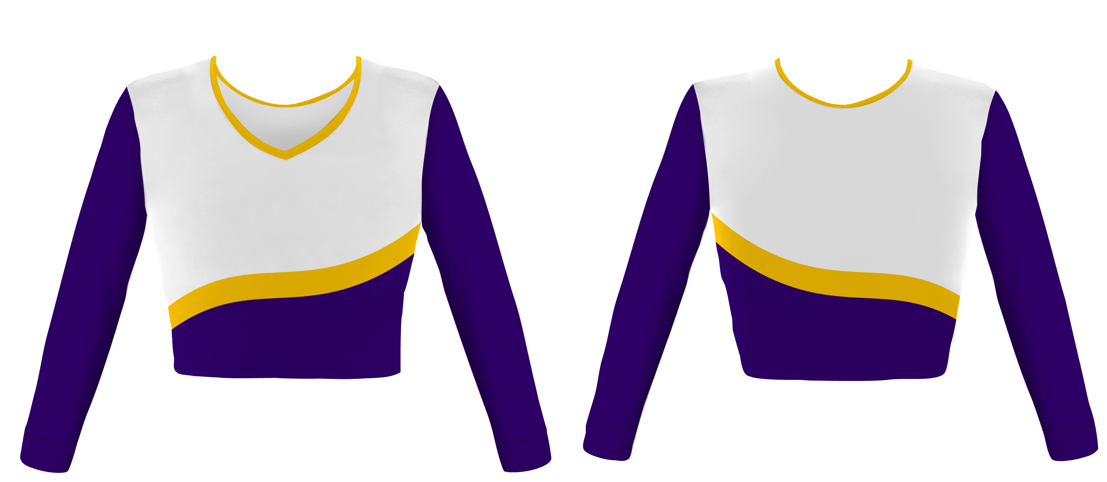 Custom fine solids adult youth unisex cheerleading long sleeve jerseys - Jersey