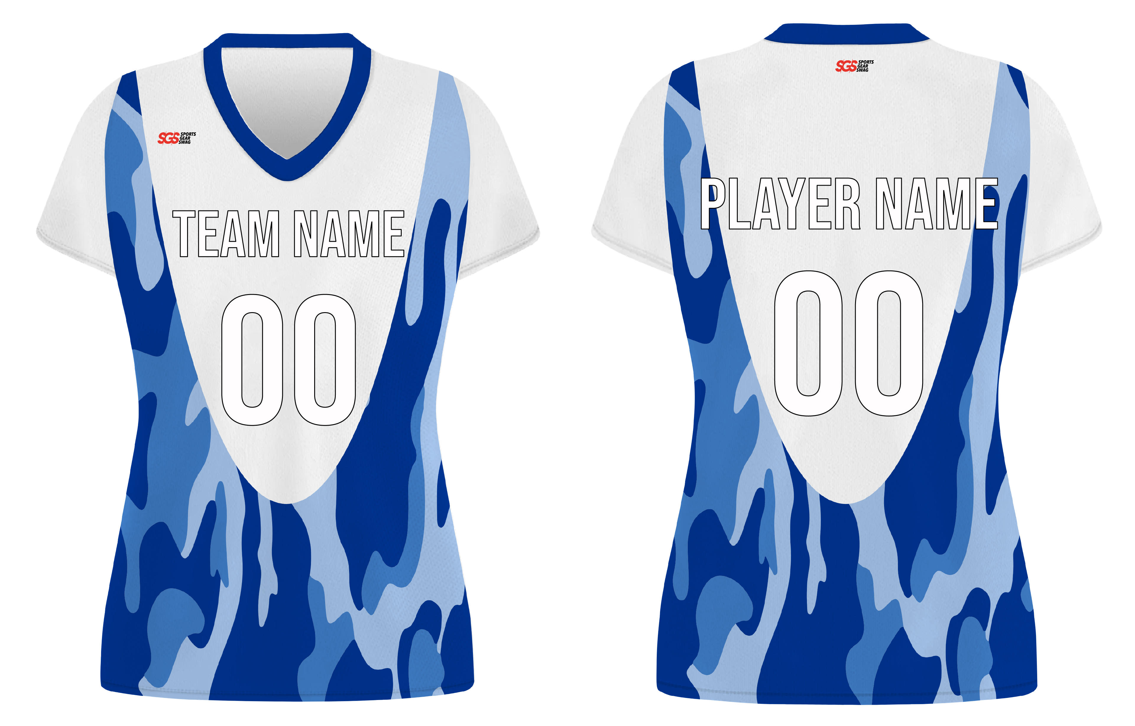 Custom waves camo adult youth volleyball jersey - Jersey