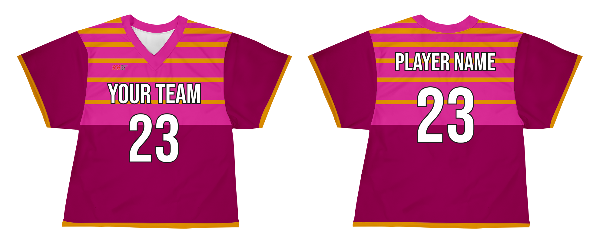 Custom parallel stripes adult youth unisex lacrosse jerseys - reversible uniform - Jersey