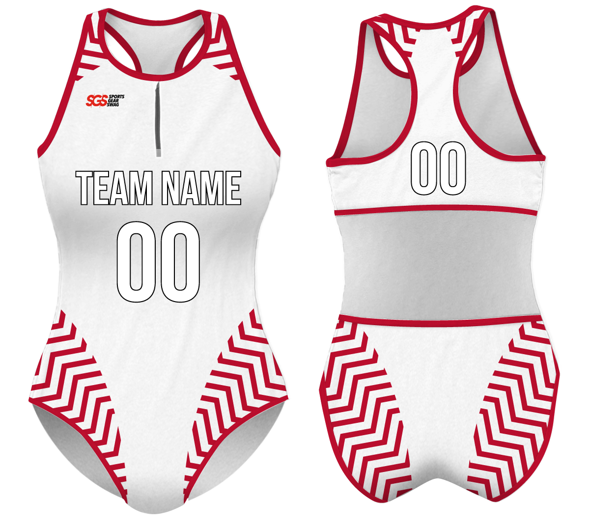 Custom water women speed suit zigzag flare - Women-water-speed-suits