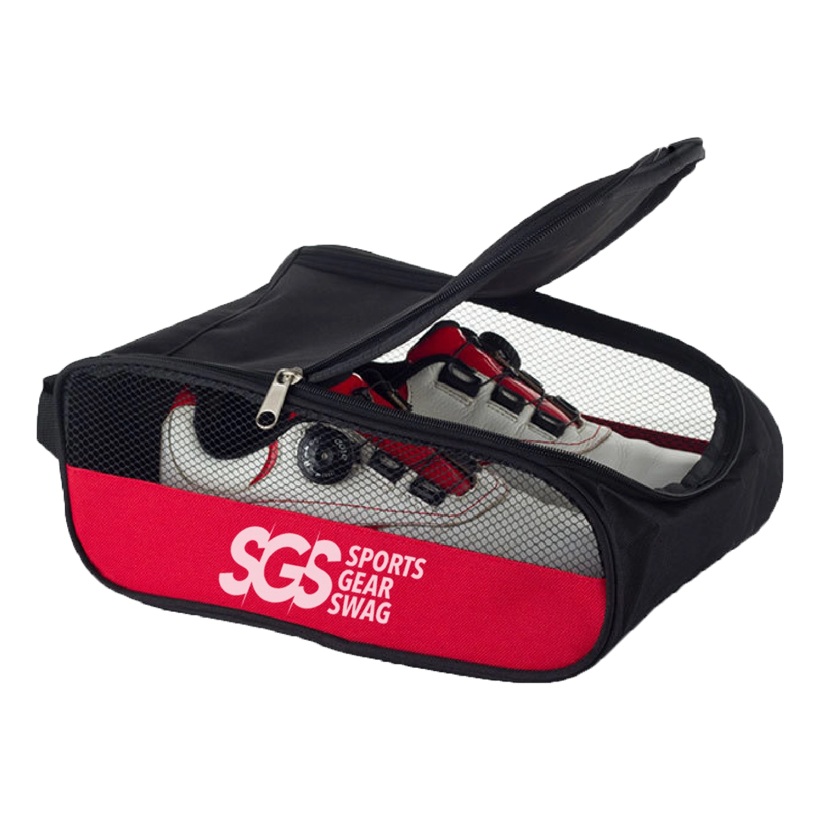Custom golf shoe bag half mesh pinnacle - Golf-shoe-bags