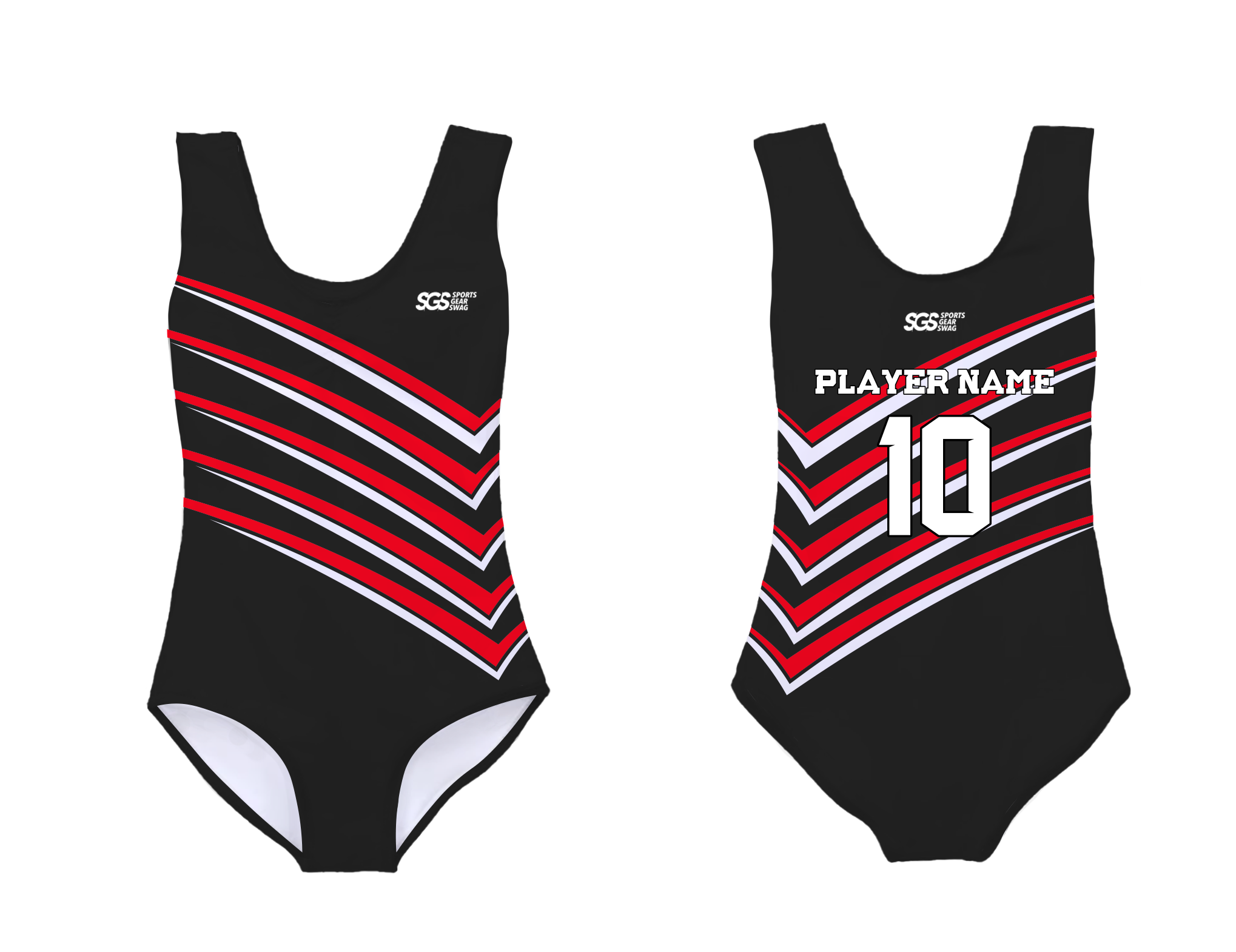 Custom sleeveless gymnastic uniform adult youth striking red - Gymnastics-uniforms