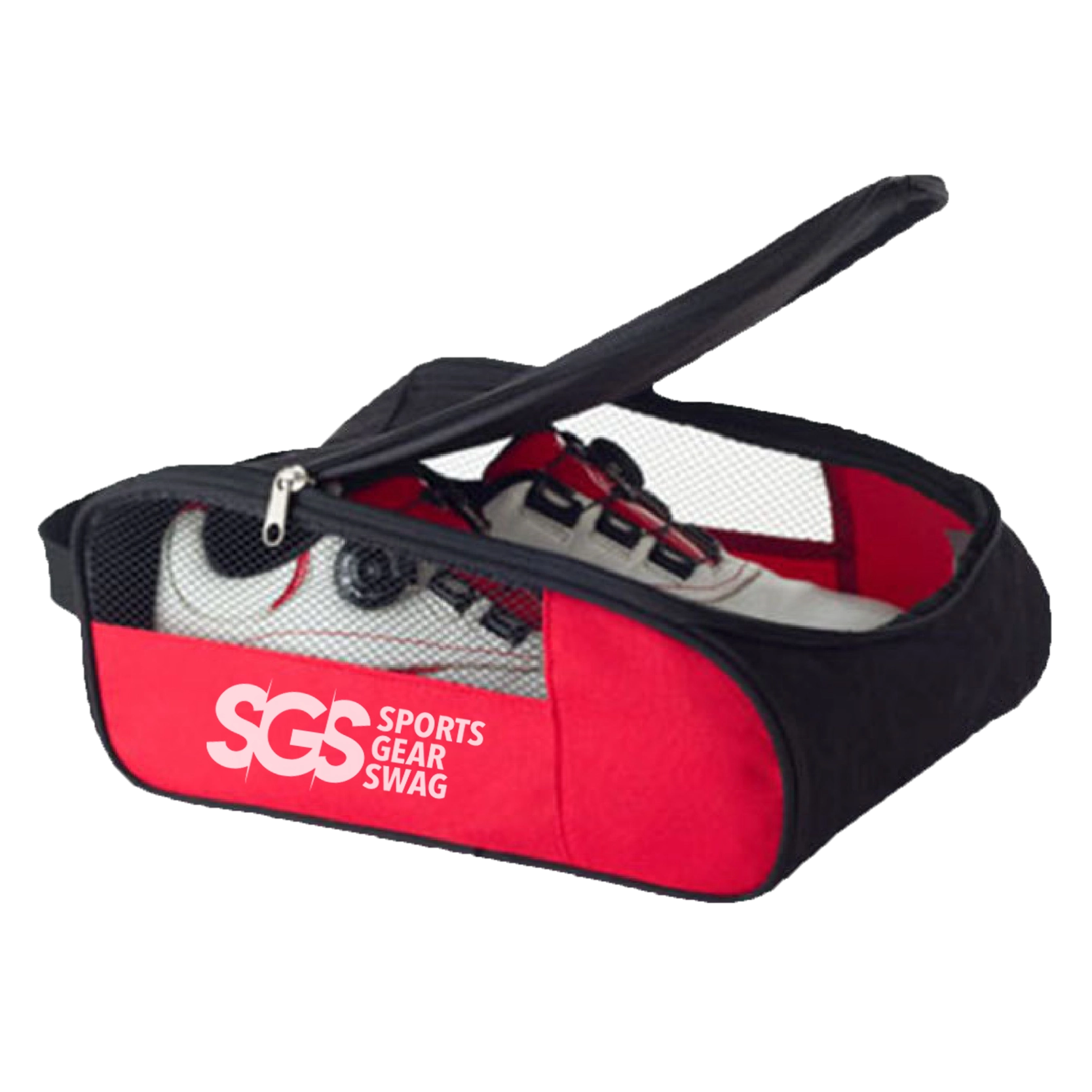 Custom golf shoe bag quarter mesh wave - Golf-shoe-bags