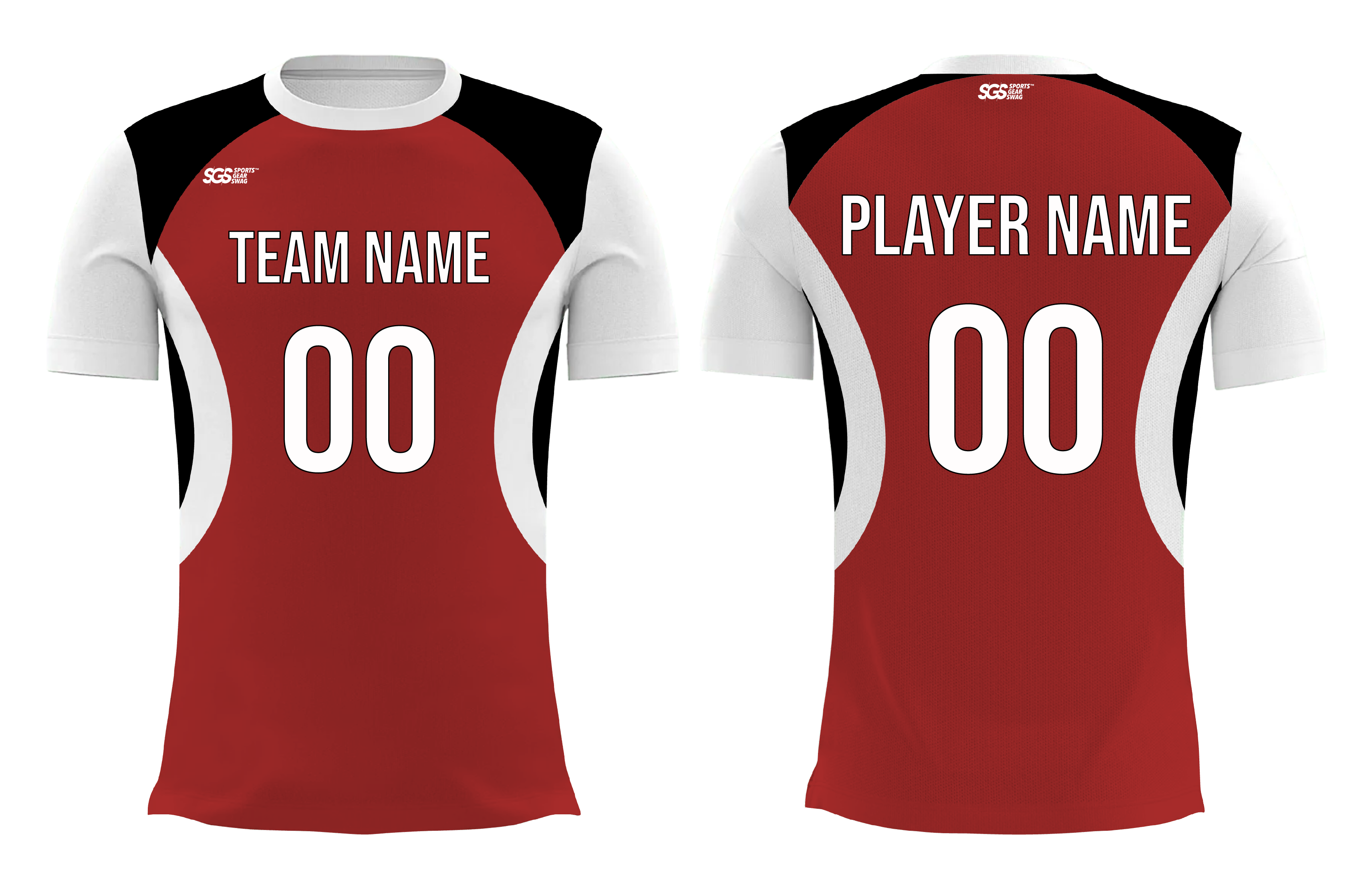 Custom red solids adult youth volleyball unisex jersey - Jersey