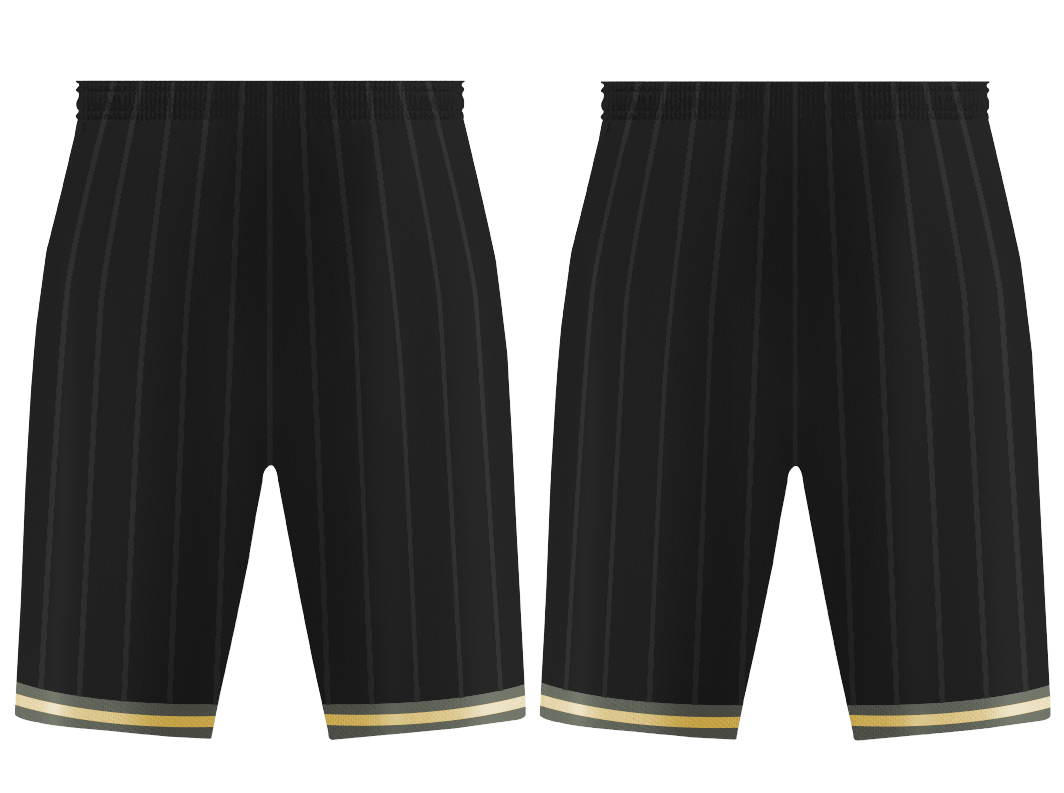 Custom classic black stripes adult youth unisex basketball shorts - Short