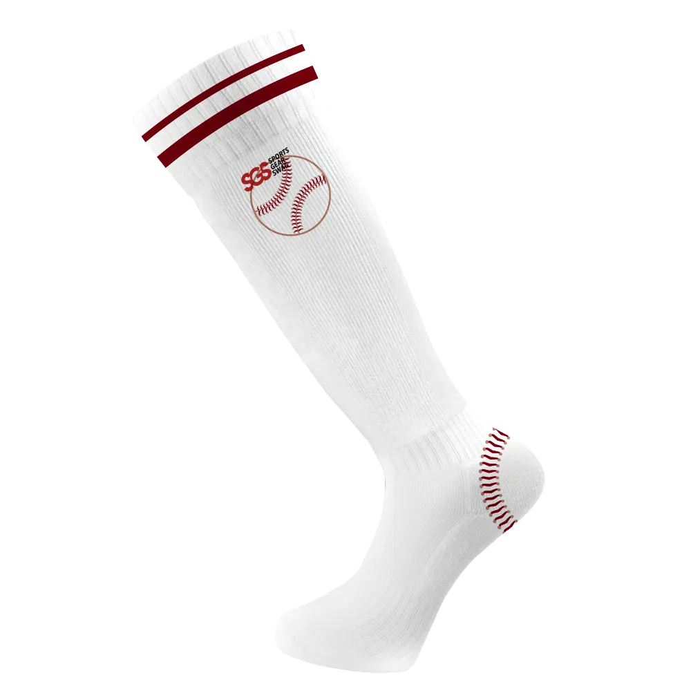 Custom adult youth unisex softball full calf socks ball designs - Socks