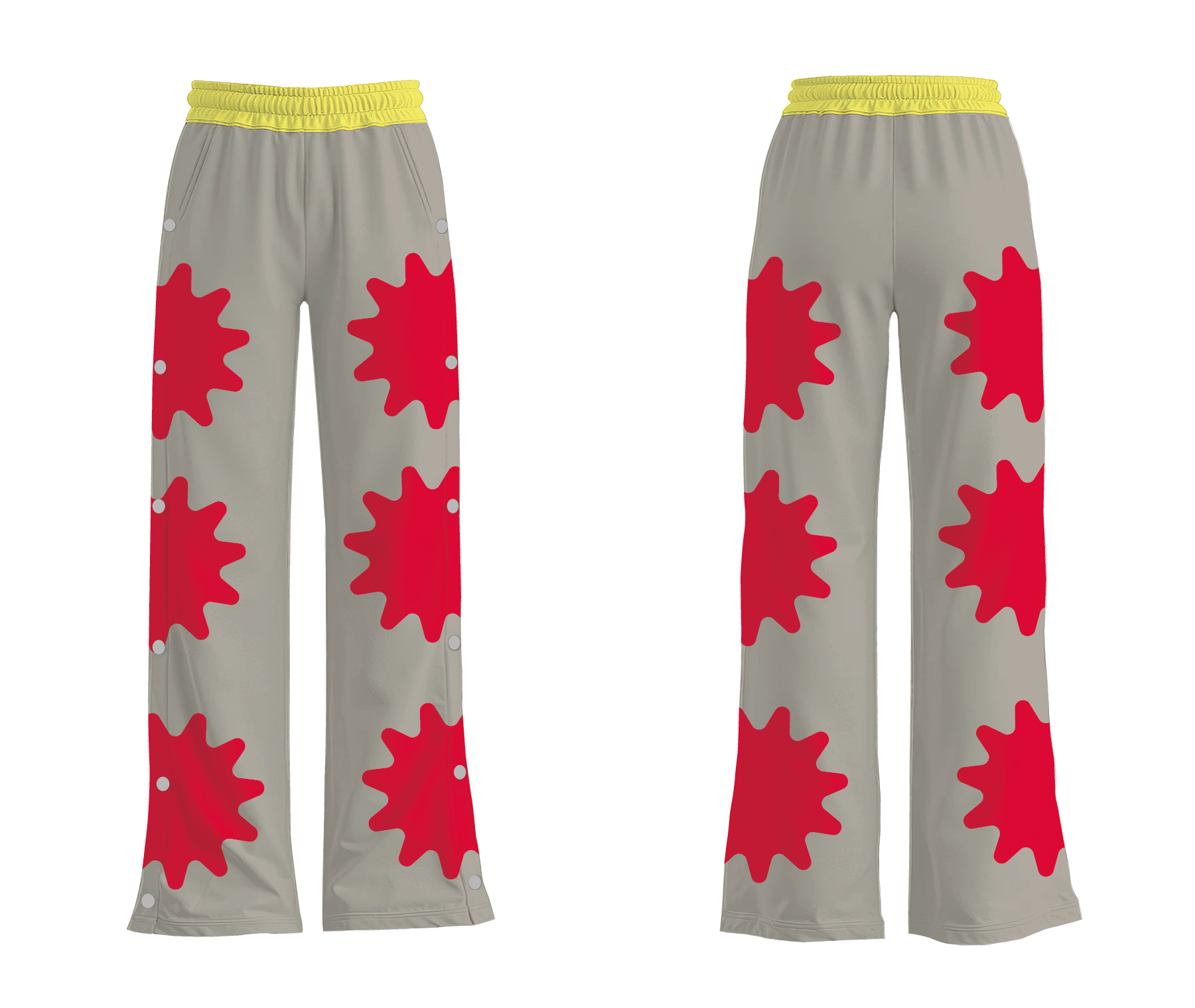 Custom breakaway wide leg pants adult youth unisex contour design - Wide-leg-pants