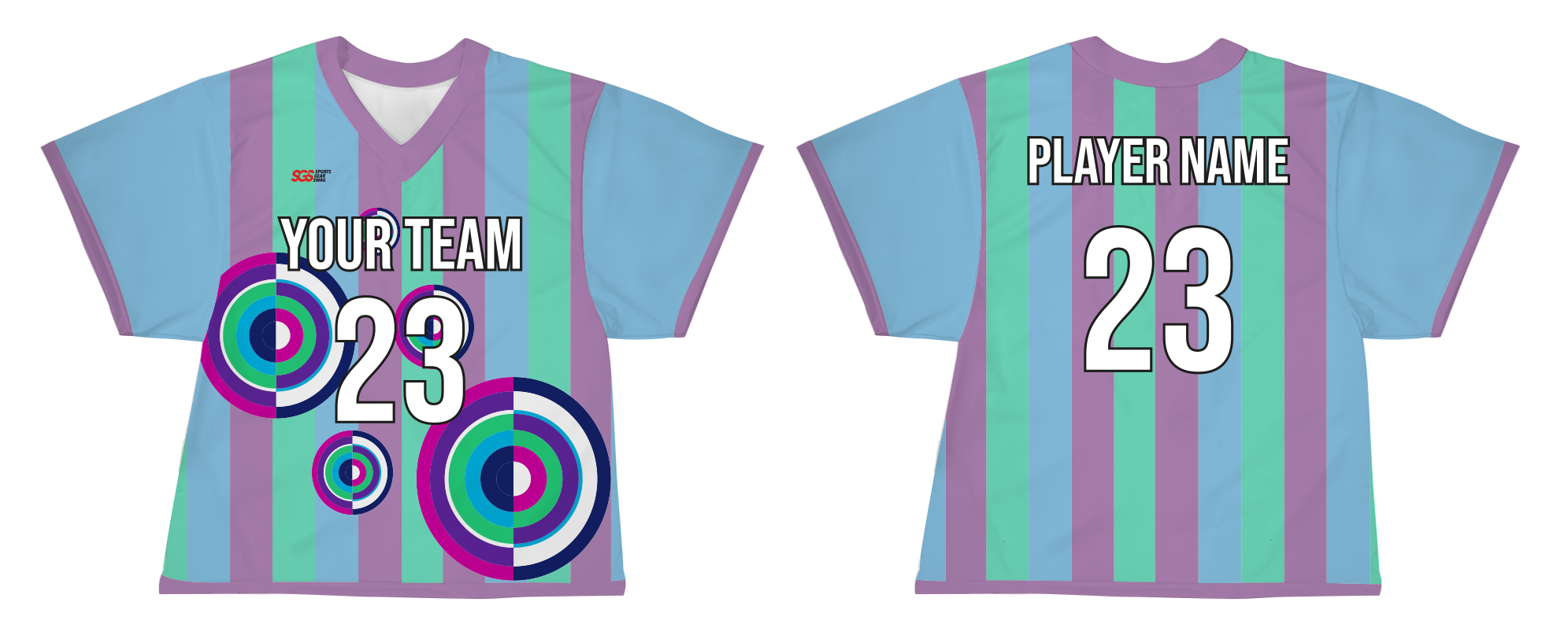 Custom Targets Round Abstract Adult Youth Unisex Lacrosse Jerseys - Reversible Uniform - JERSEY