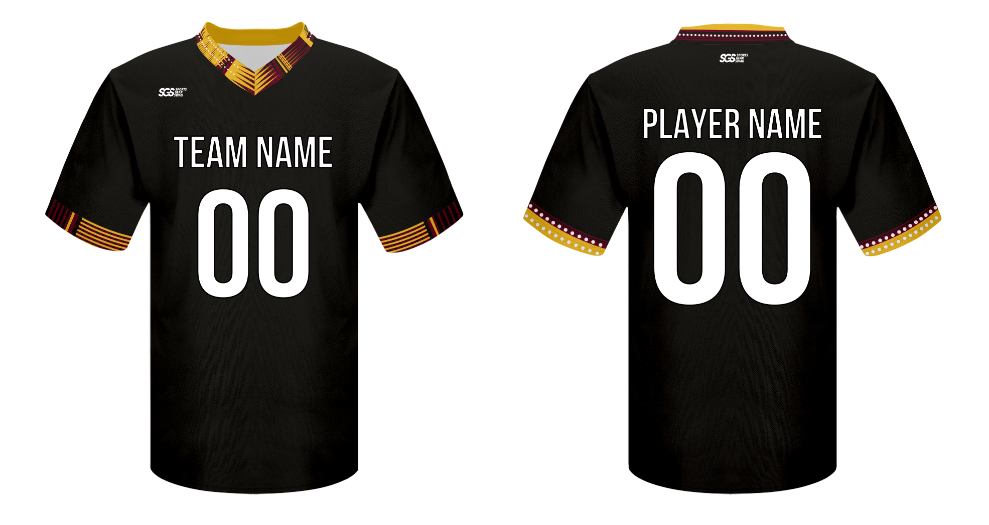 Custom football jersey adult youth unisex deeper black - Jersey