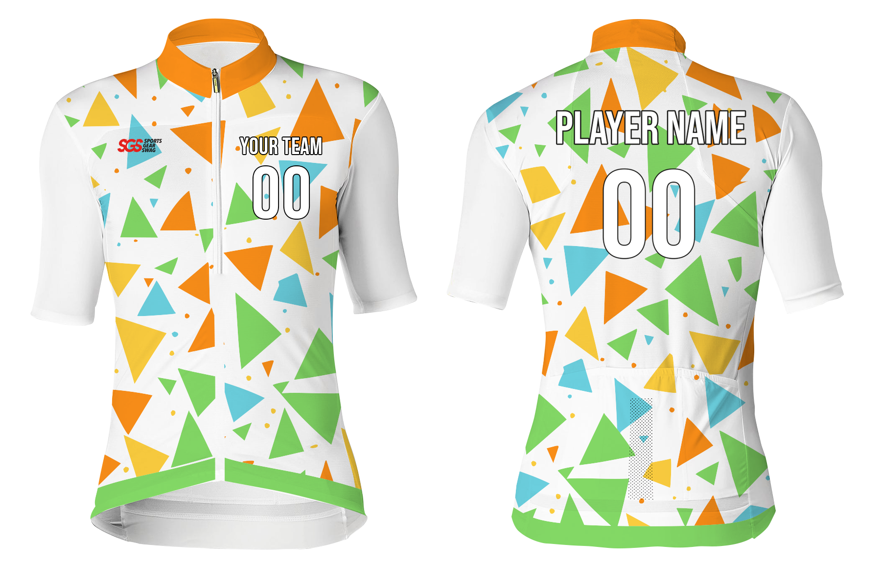 Custom cycling short sleeve adult youth unisex abstract style - Jersey