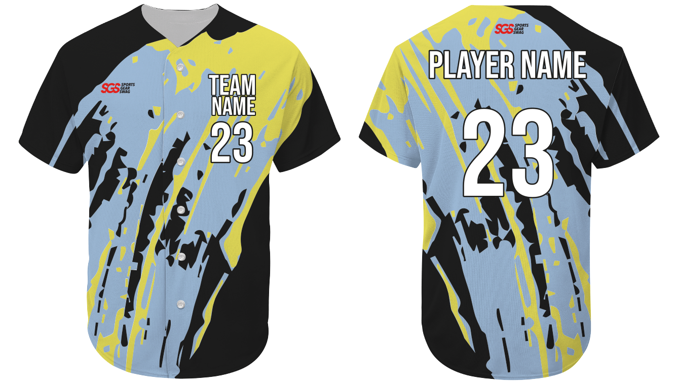 Custom paint spill abstract adult youth unisex softball jersey - Jersey