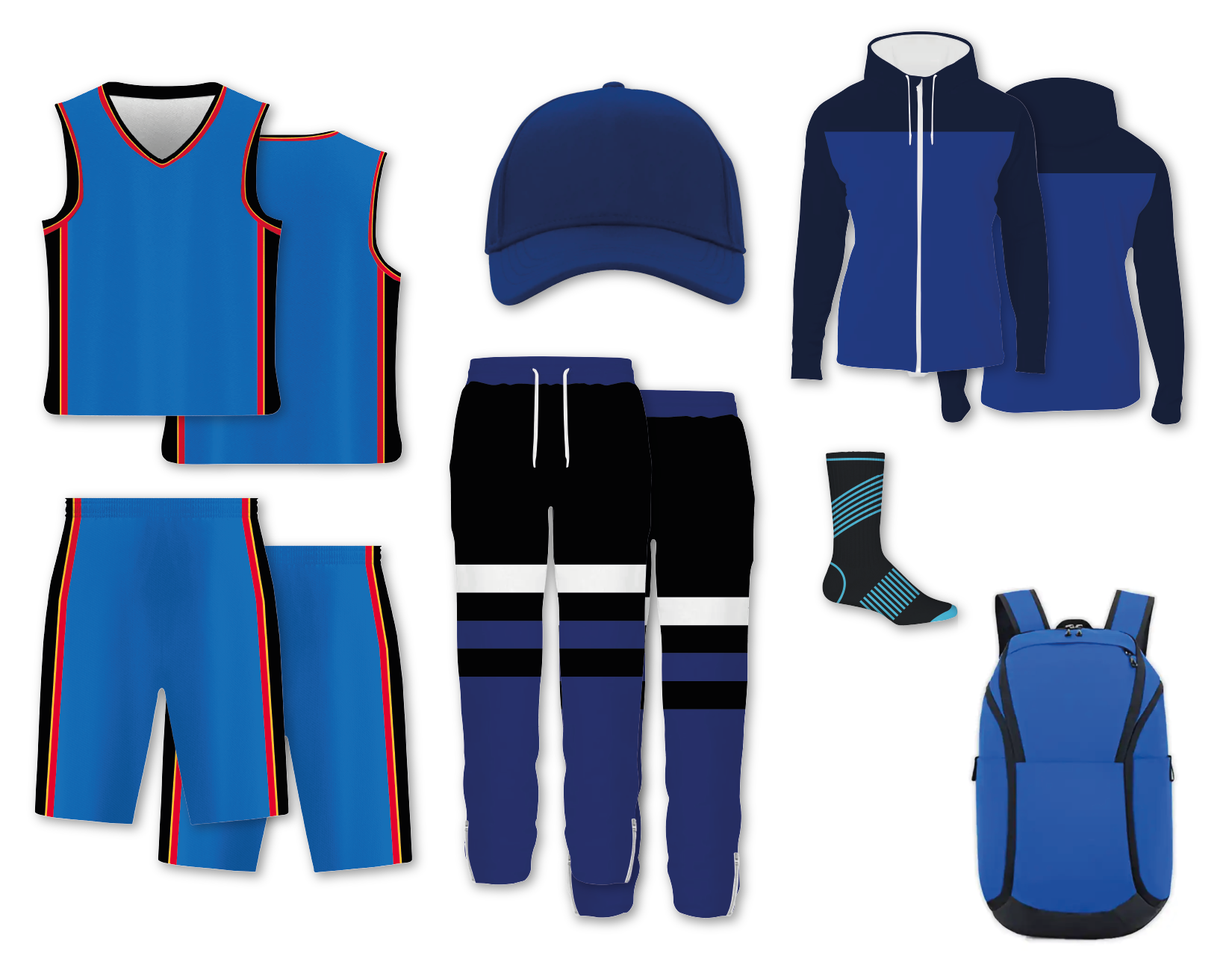 Custom hybrid style adult youth unisex basketball jersey - reversible uniform - Jersey