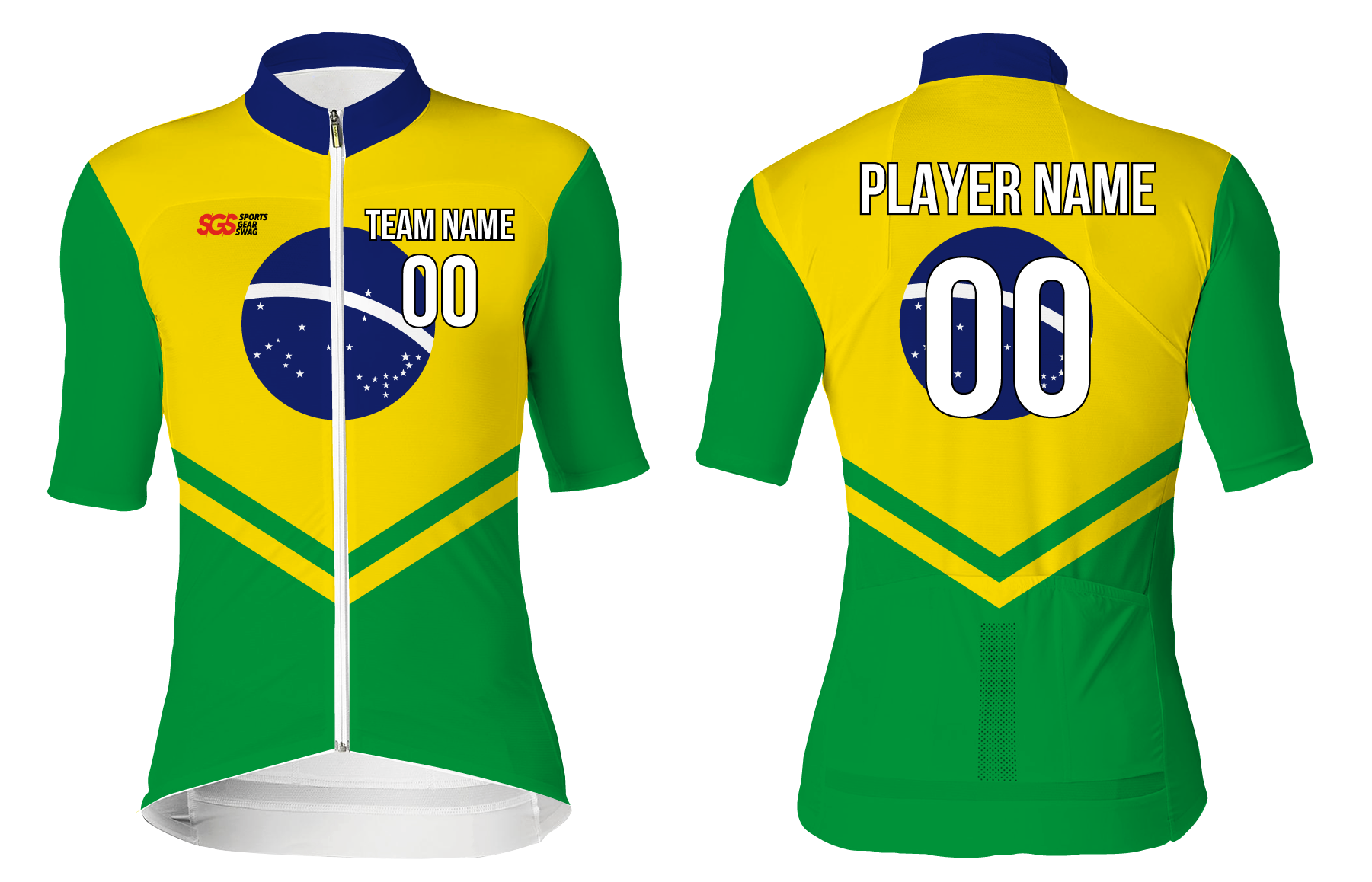 Custom cycling short sleeve adult youth unisex brazilian breeze - Jersey