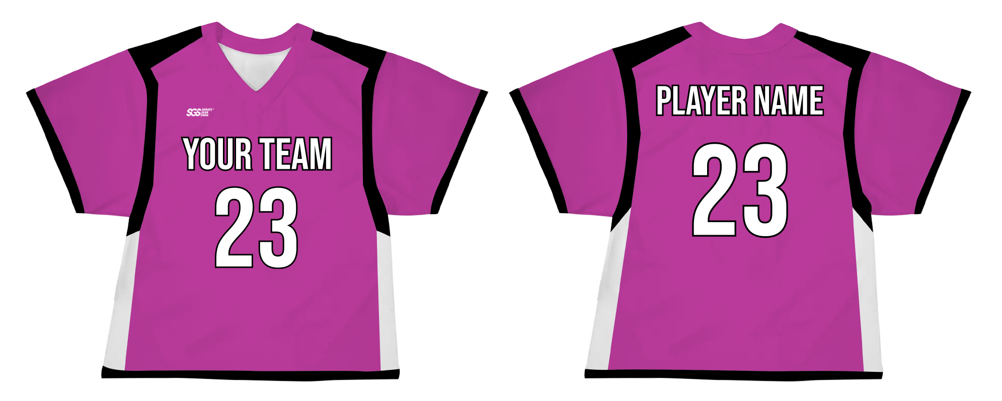 Custom stripes solid adult youth unisex lacrosse jerseys - reversible uniform - Jersey