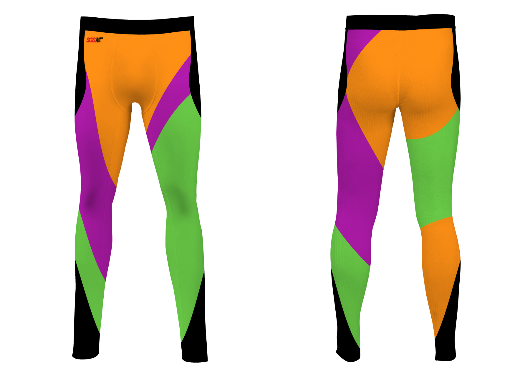 Custom cycling tights adult youth unisex abstract waves - Cycling-tights