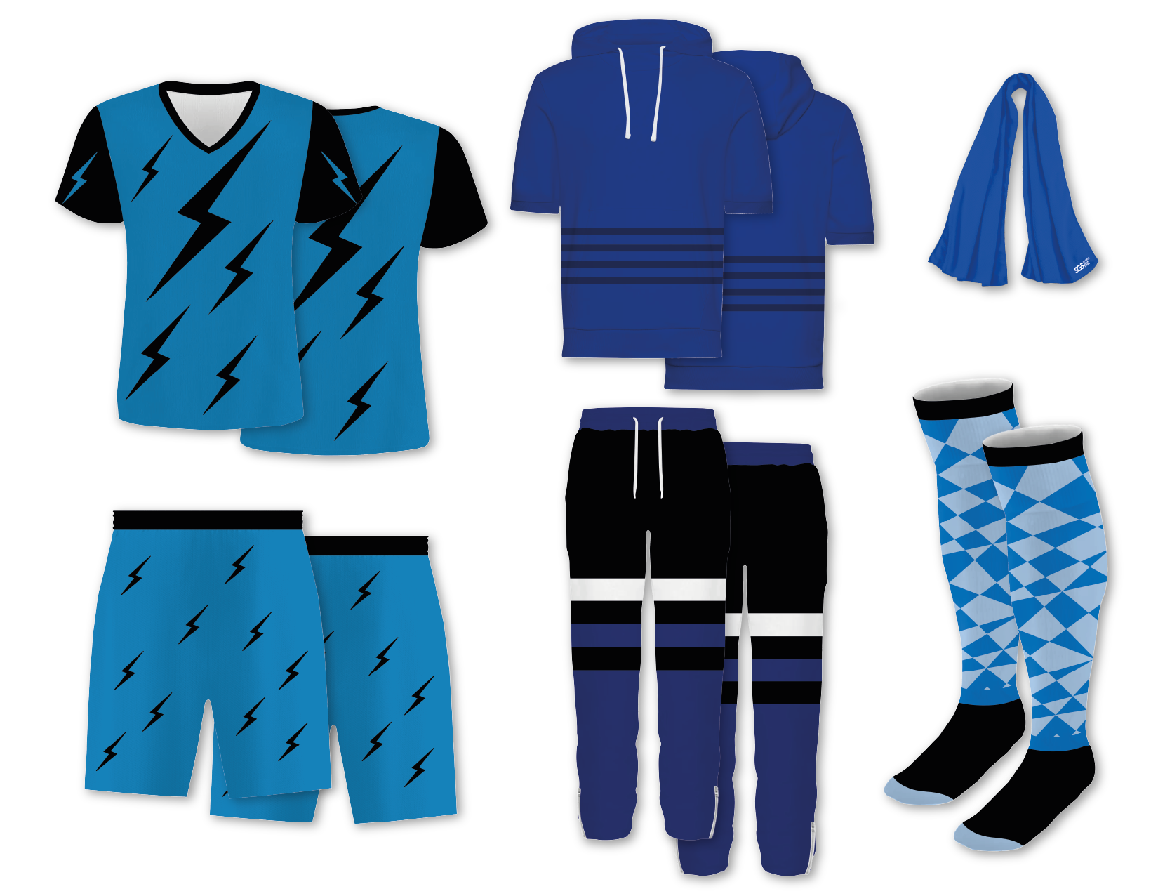Custom lightning nature adult youth soccer jersey - Jersey