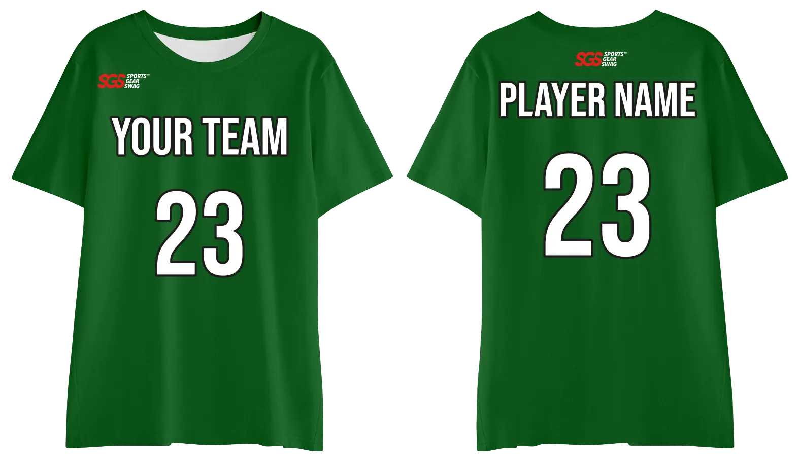 Custom dark green comfort adult youth unisex short-sleeve t shirt - Jersey