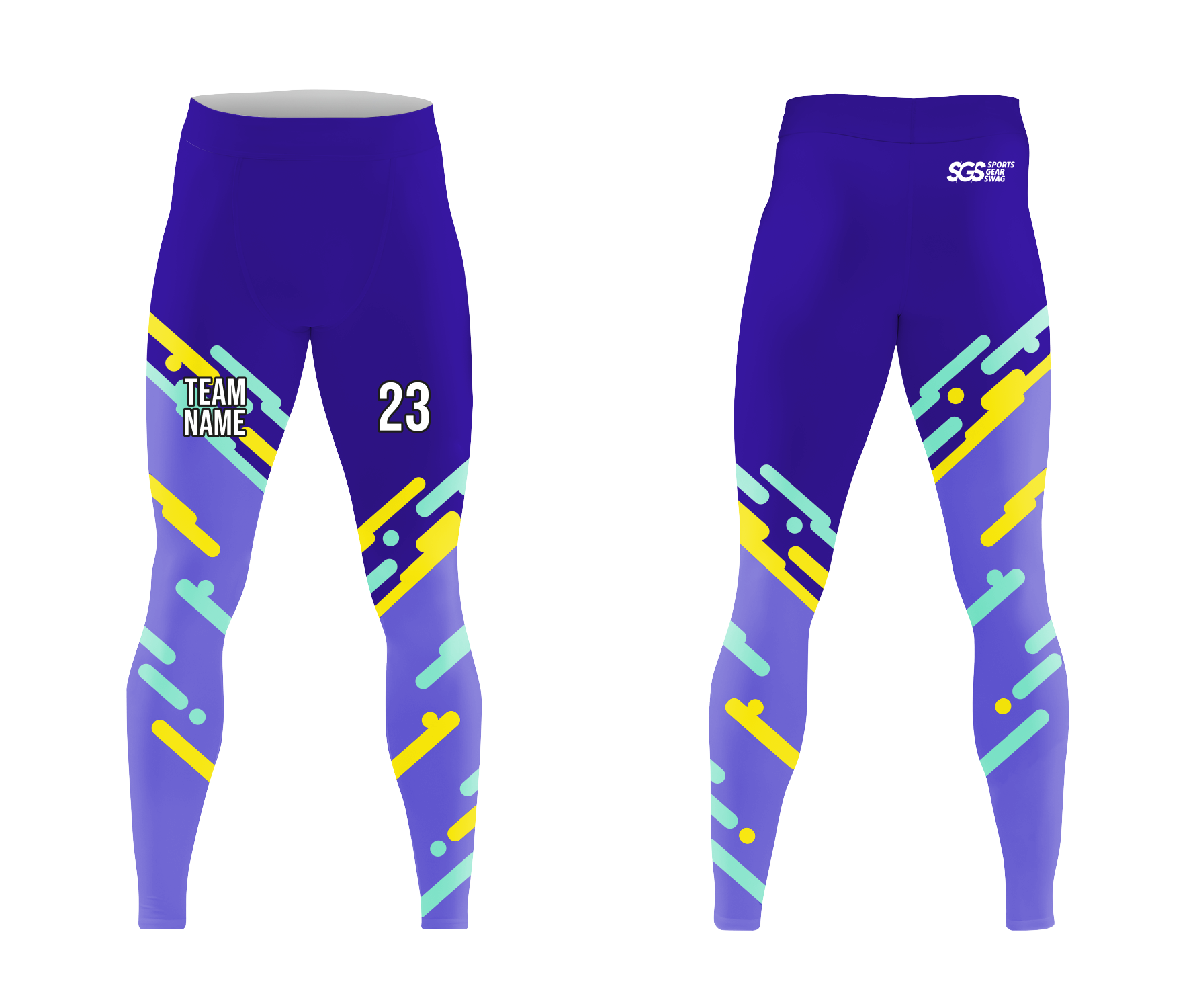 Custom superb adult youth unisex full calf compression tights - Compression-tights
