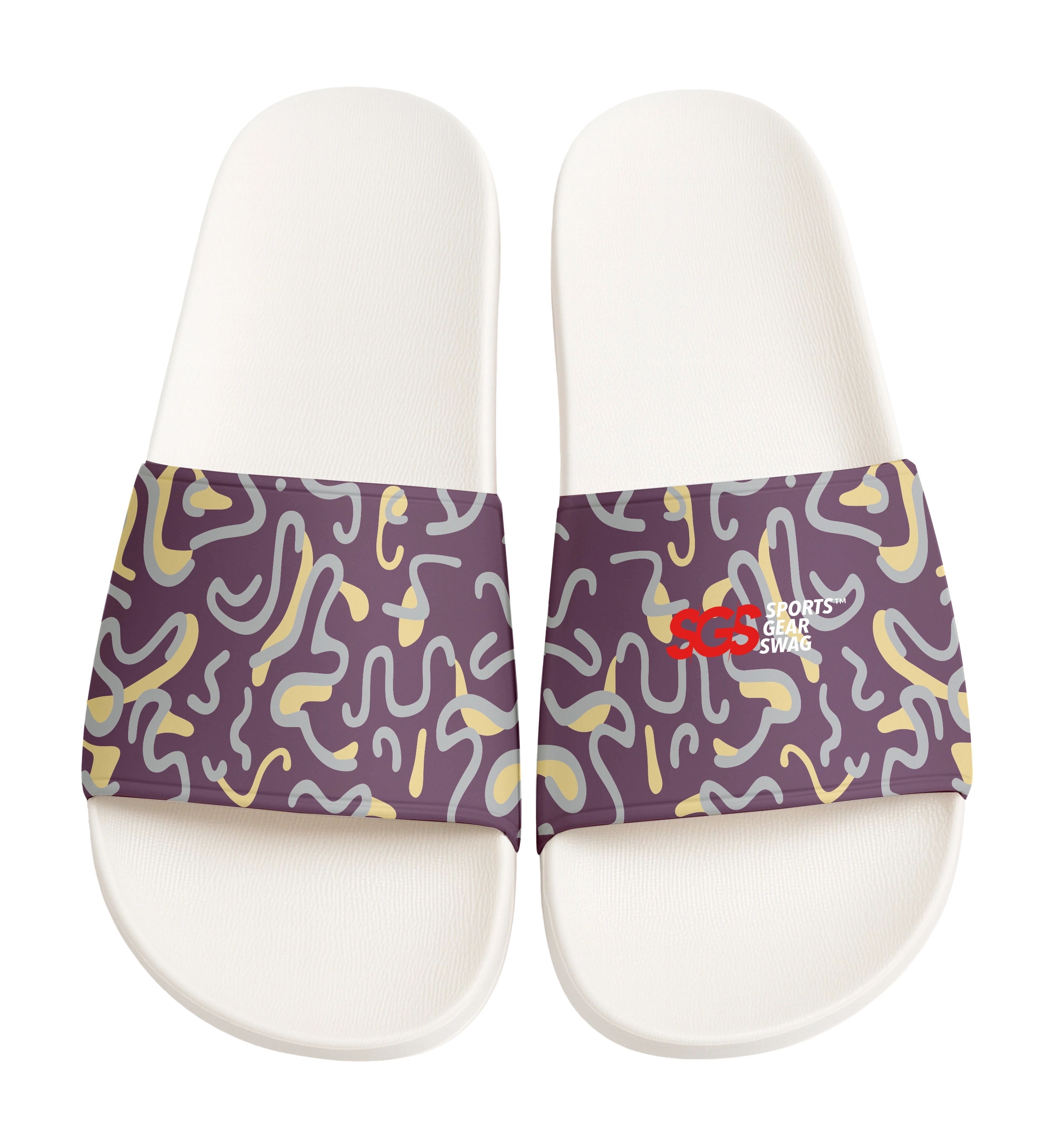 Custom slides white unisex kinetic - Slides