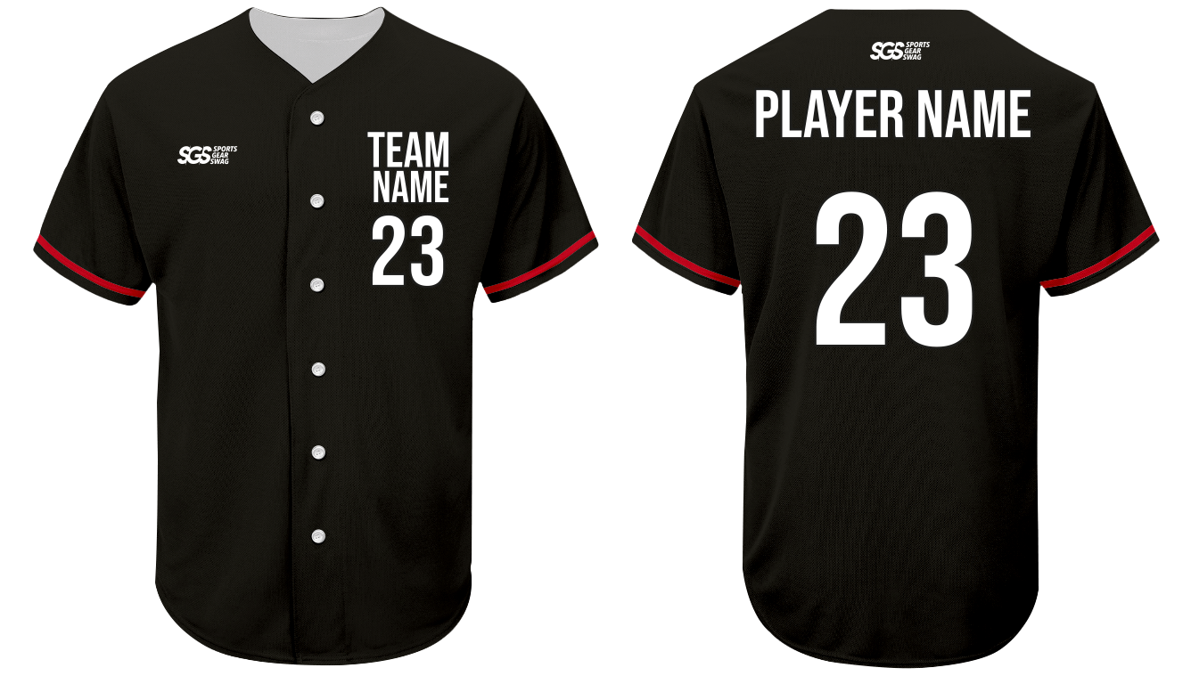 Custom georgia crimson striker adult youth unisex full buttons softball jersey - Jersey