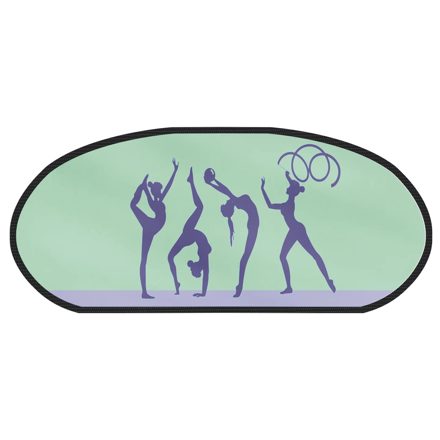 Custom popup banner oval gymnastics silhouette - Popup-banners
