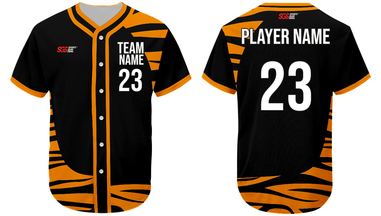Custom tiger stripe animal adult youth unisex softball jersey - Jersey