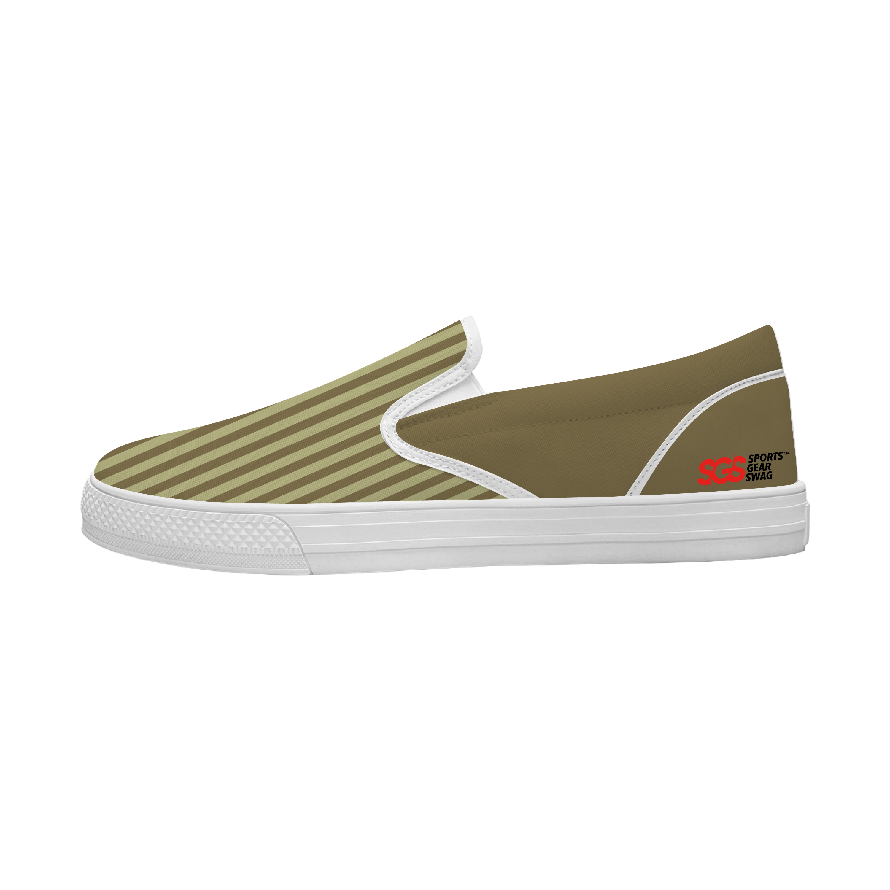 Custom slip on shoes white olivine - Slip-on-shoes