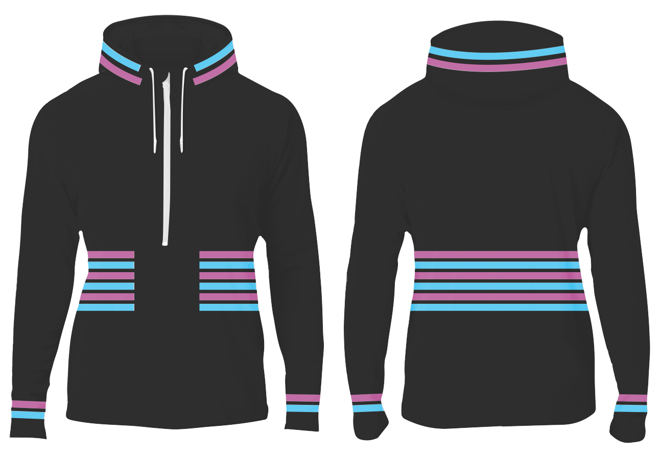 Custom half-zip quick stripes adult youth unisex hoodie - Hoodie