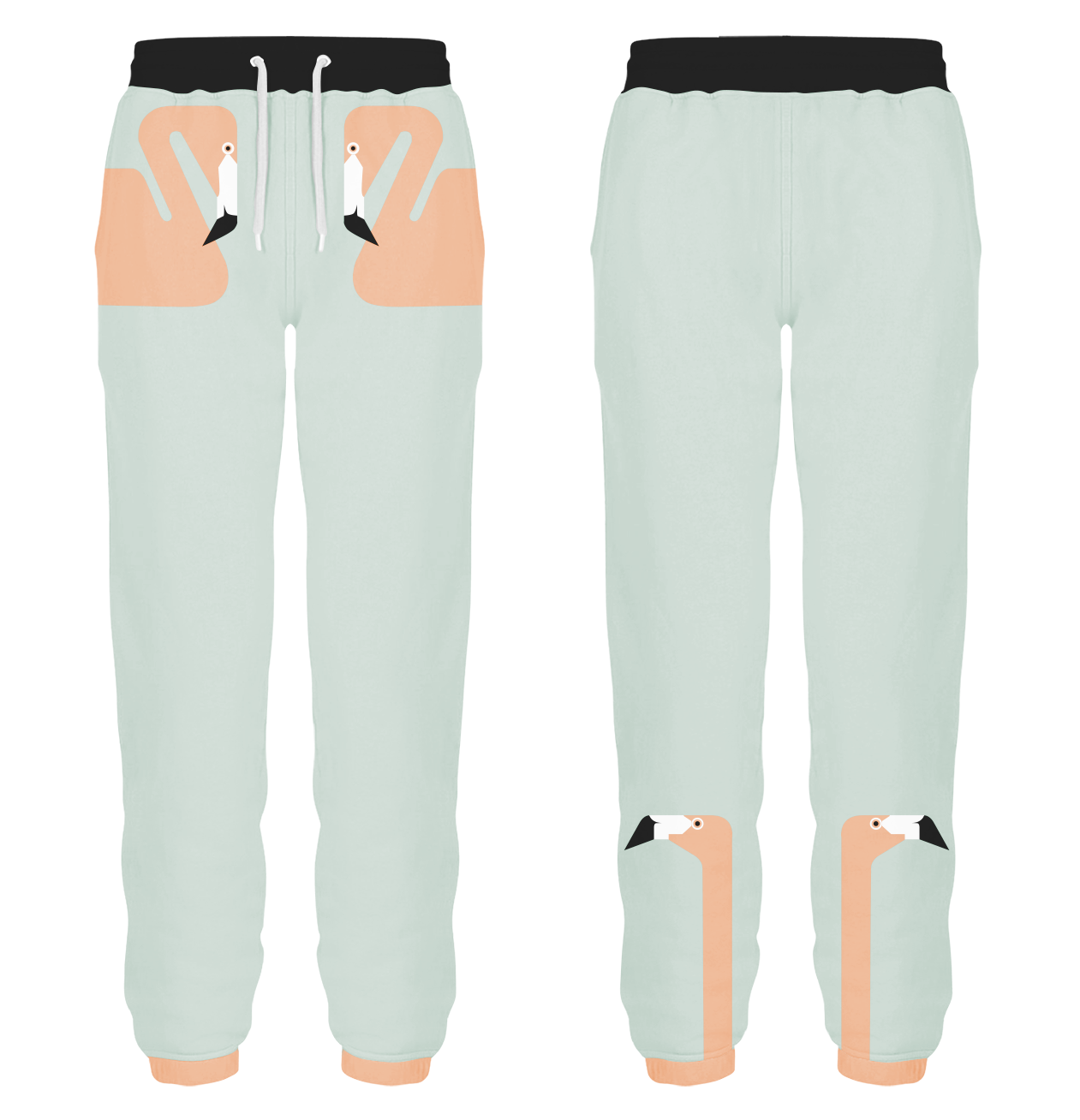 Custom swan design adult youth unisex sweatpants - Sweatpant