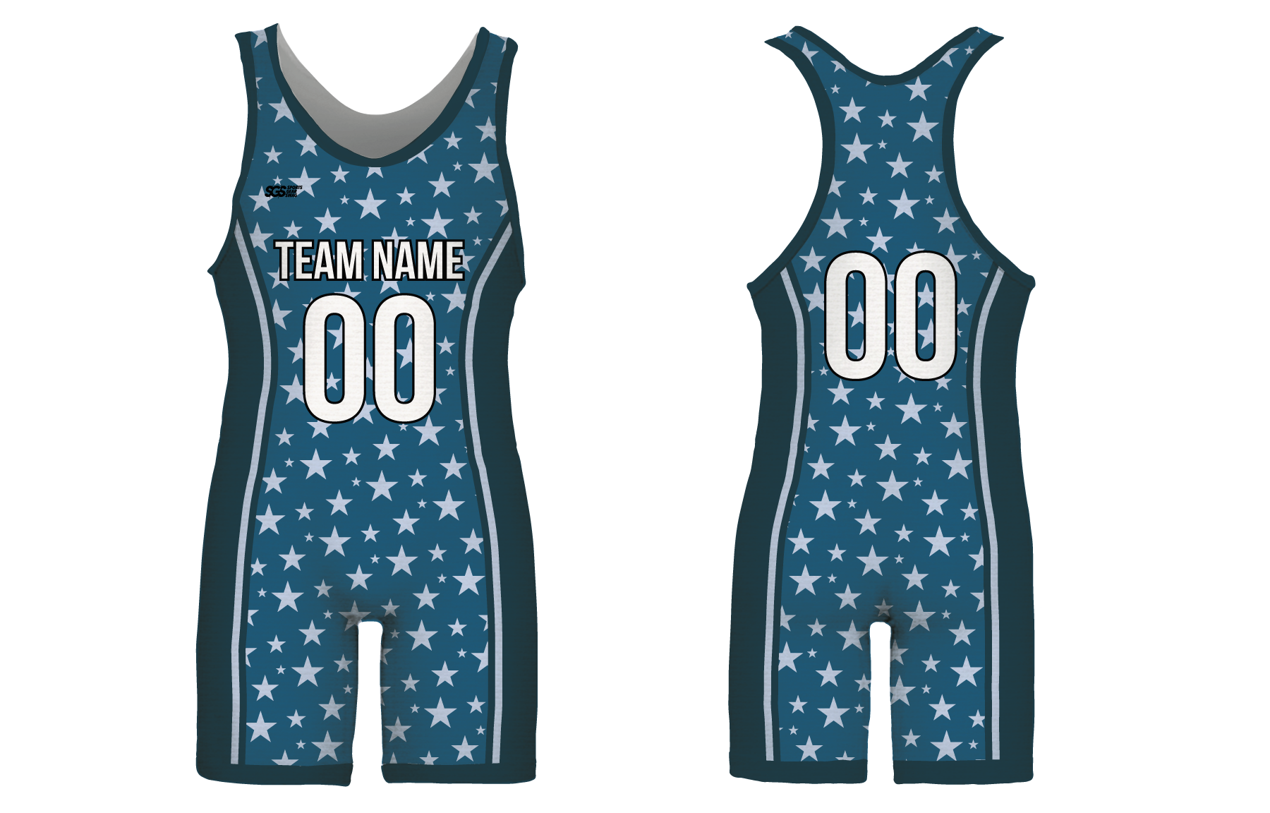 Custom wrestling singlets adult youth unisex starry night - Wrestling-singlets