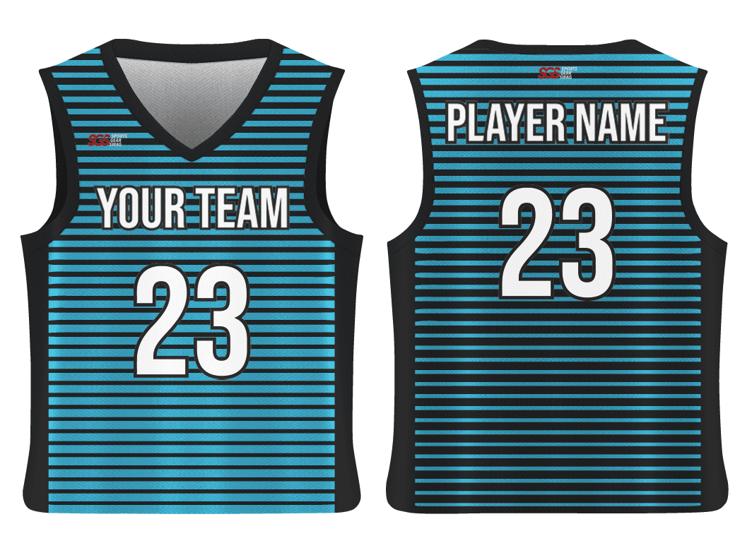 Custom close horizontal lines adult youth unisex basketball jersey - reversible uniform - Jersey